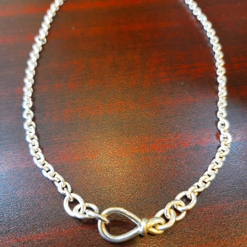 Sterling silver infinity necklace